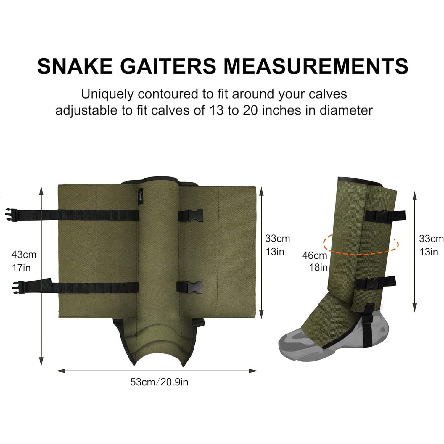 Snake Gaiters Leg Bite Protection