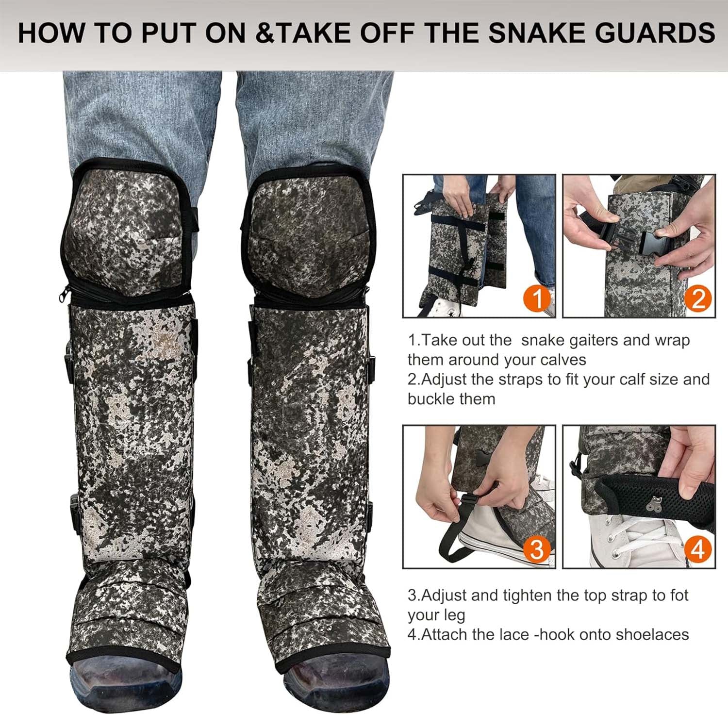Snake Gaiters Leg Guards - Camo