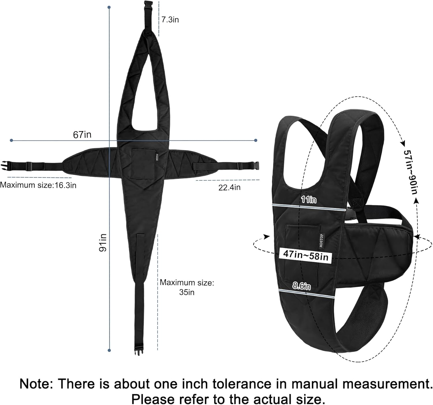 Adjustable Wheelchair Safety Belt