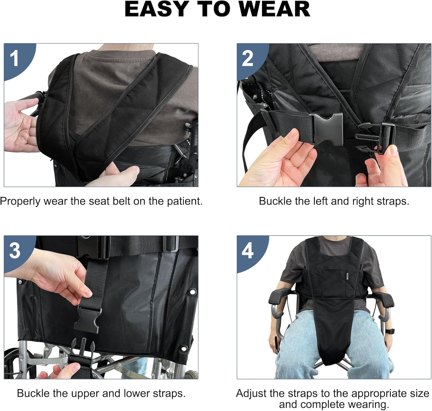 Adjustable Wheelchair Safety Belt