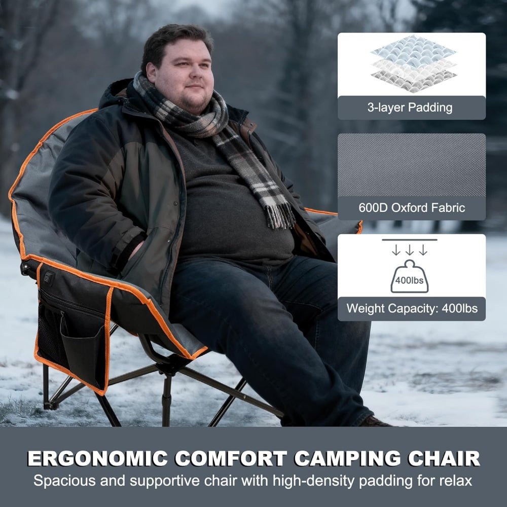 Oversized Heated Camping Chair - Mydays